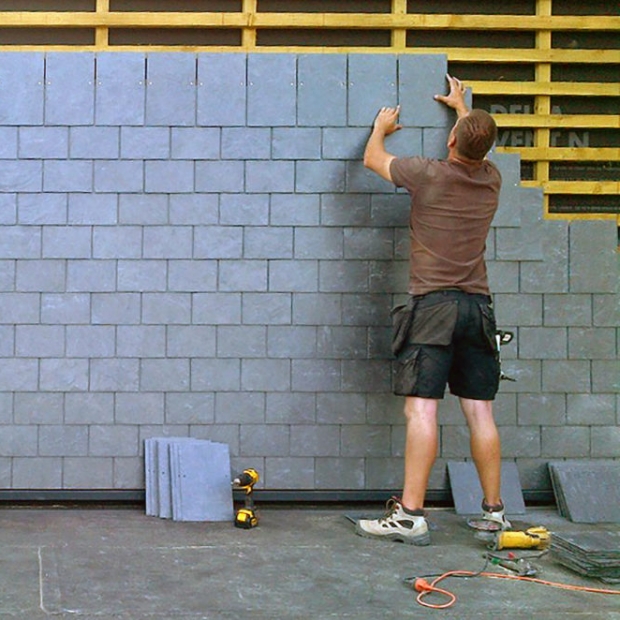 Elewacje wentylowane z łupka kamiennego