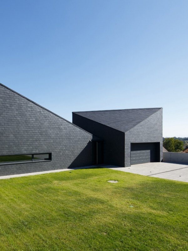 Nowoczesna bryła domu jednorodzinnego